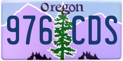 OR license plate 976CDS