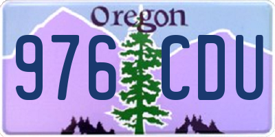 OR license plate 976CDU