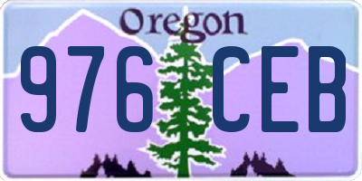 OR license plate 976CEB