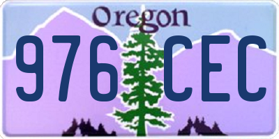 OR license plate 976CEC