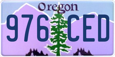 OR license plate 976CED