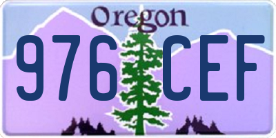 OR license plate 976CEF