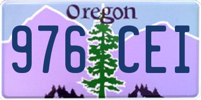 OR license plate 976CEI