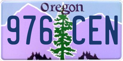 OR license plate 976CEN