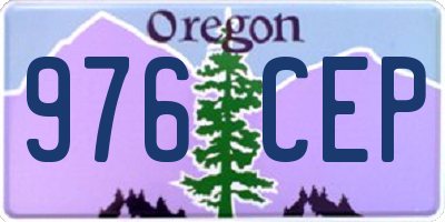 OR license plate 976CEP
