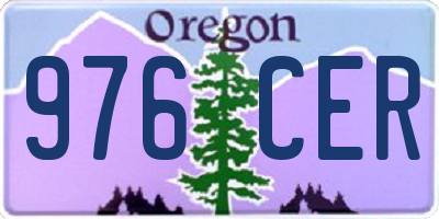 OR license plate 976CER