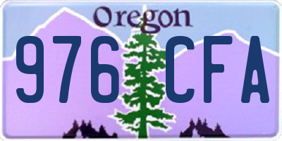 OR license plate 976CFA