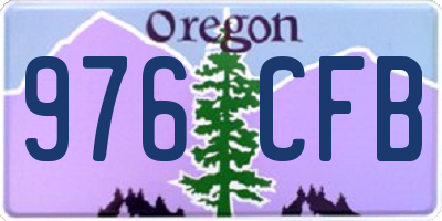 OR license plate 976CFB