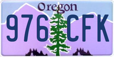 OR license plate 976CFK