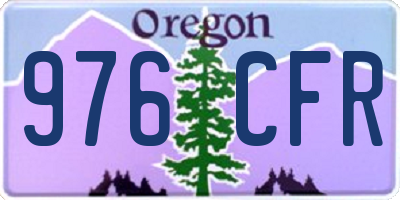 OR license plate 976CFR