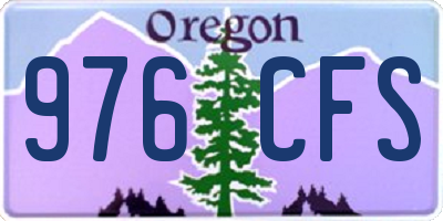 OR license plate 976CFS