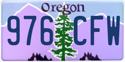 OR license plate 976CFW