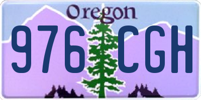 OR license plate 976CGH