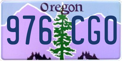 OR license plate 976CGO