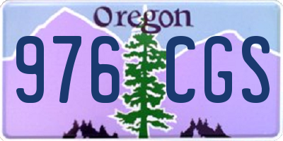 OR license plate 976CGS