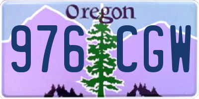 OR license plate 976CGW