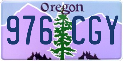 OR license plate 976CGY