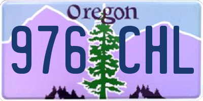 OR license plate 976CHL