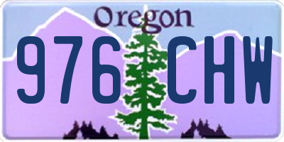 OR license plate 976CHW