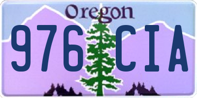 OR license plate 976CIA