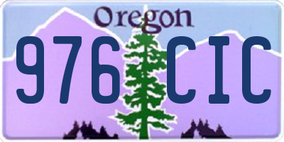 OR license plate 976CIC