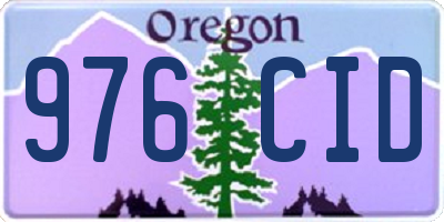 OR license plate 976CID