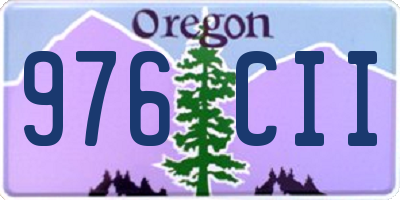 OR license plate 976CII