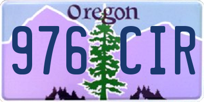 OR license plate 976CIR