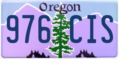 OR license plate 976CIS