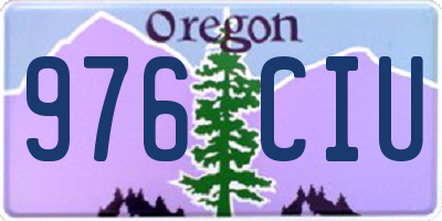 OR license plate 976CIU