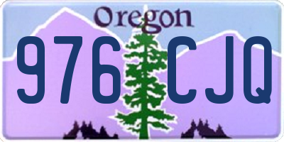 OR license plate 976CJQ
