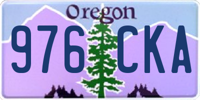 OR license plate 976CKA