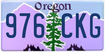 OR license plate 976CKG