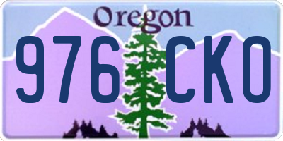 OR license plate 976CKO
