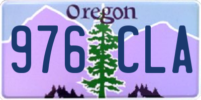 OR license plate 976CLA