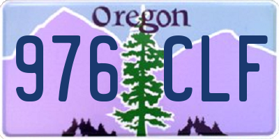 OR license plate 976CLF