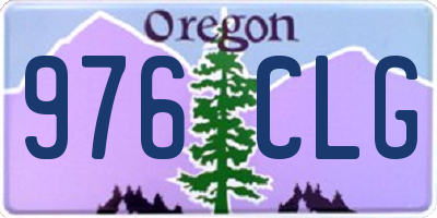 OR license plate 976CLG