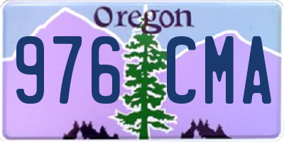 OR license plate 976CMA
