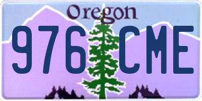 OR license plate 976CME
