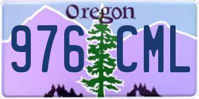 OR license plate 976CML