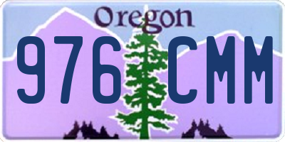 OR license plate 976CMM