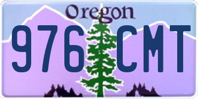 OR license plate 976CMT