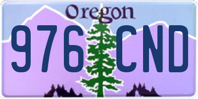 OR license plate 976CND