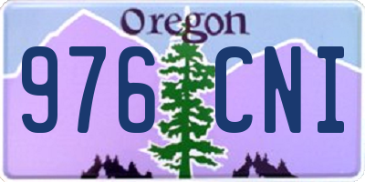 OR license plate 976CNI