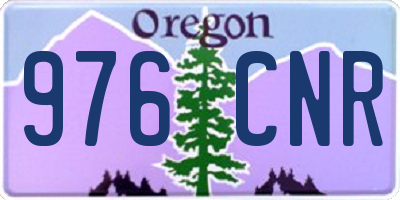 OR license plate 976CNR