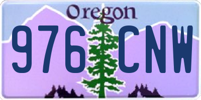 OR license plate 976CNW