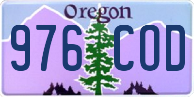 OR license plate 976COD