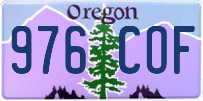 OR license plate 976COF