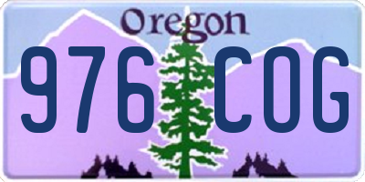 OR license plate 976COG