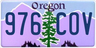 OR license plate 976COV